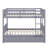 Rubber Wood Bunk Bed – 2 Drawers, Ladder, Safety Guardrails & Convertible To 2 Beds-382937706