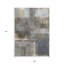 Tapis intérieur lavable abstrait kaki et brun 9 pi x 12 pi