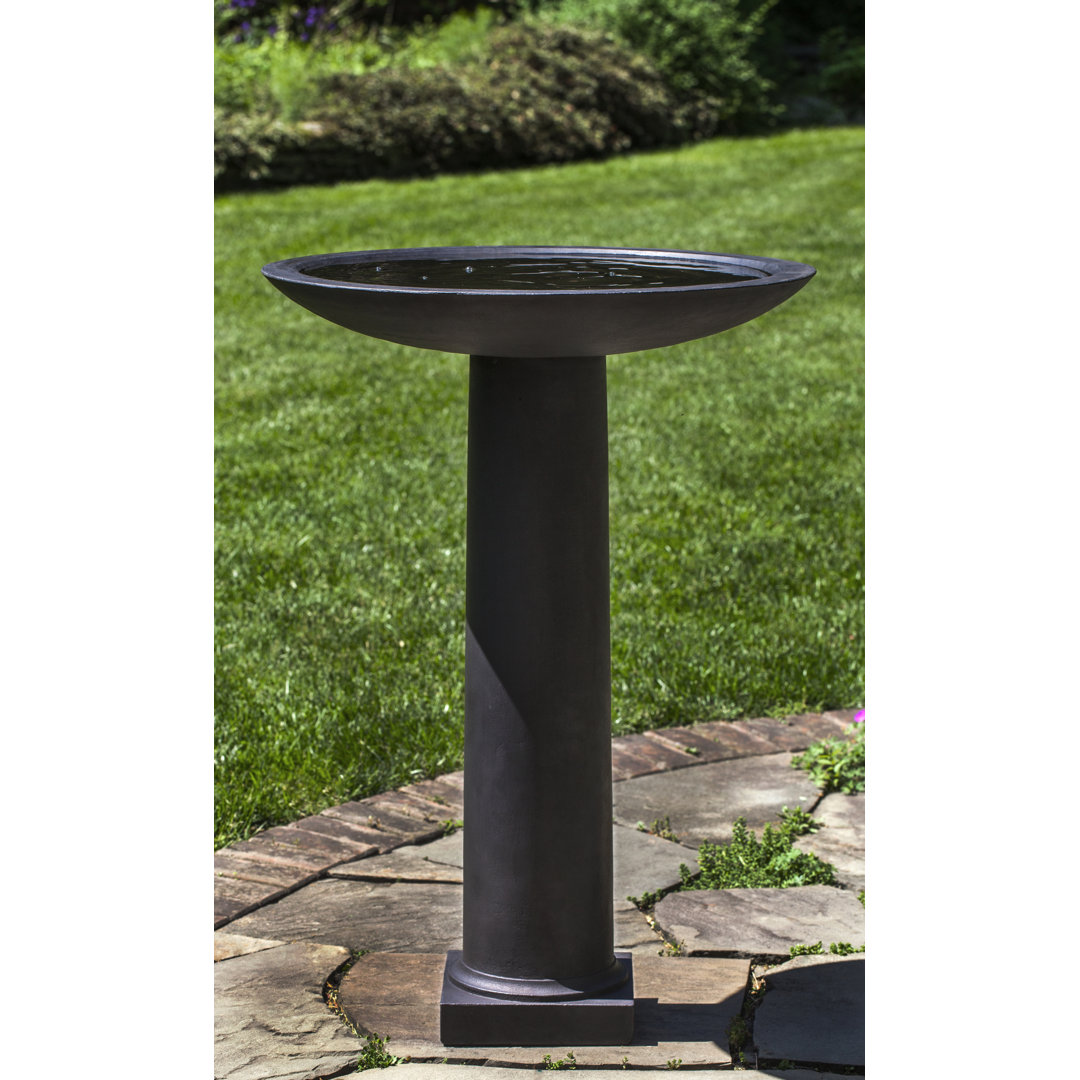 Metropolitan Concrete Pedestal Birdbath Campania International 