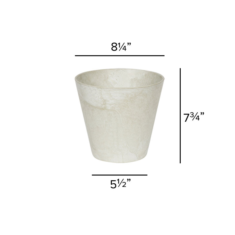 Pot à fleurs en résine Carreras, Menthe, H 7,75 po x l 8,25 po x P 8,25 po