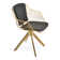 Zebra Sword Swivel Arm Chair in Gold