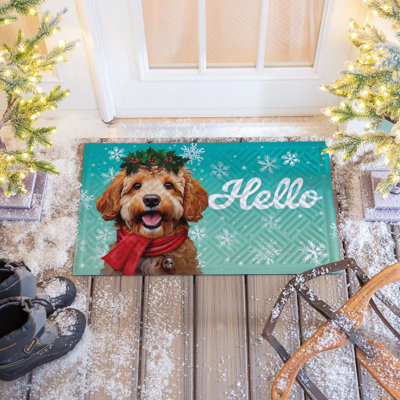 Tapis d'hiver en relief Goldendoodle