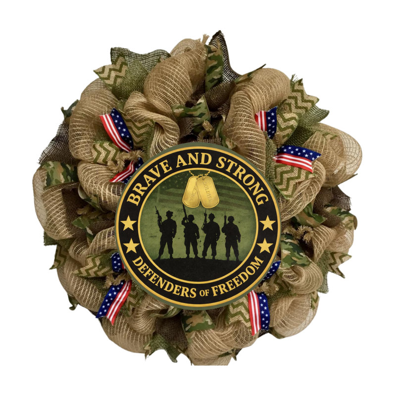 Couronne de reconnaissance militaire Braves and Strong
