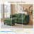 Modular Sectional Sofa, 76.5" L-Shaped Corduroy Comfy Sectional Couches For Living Room, 2-Seater Cloud Couches With 1 Movable Ottoman, Flexible Combination Modern Deep Seat Sofa (Green)-1323058813