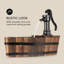 Outdoor Wood Metal Waterfall Fountain