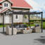 Pergola d'extérieur rétractable avec auvent en aluminium-106897481-106897484