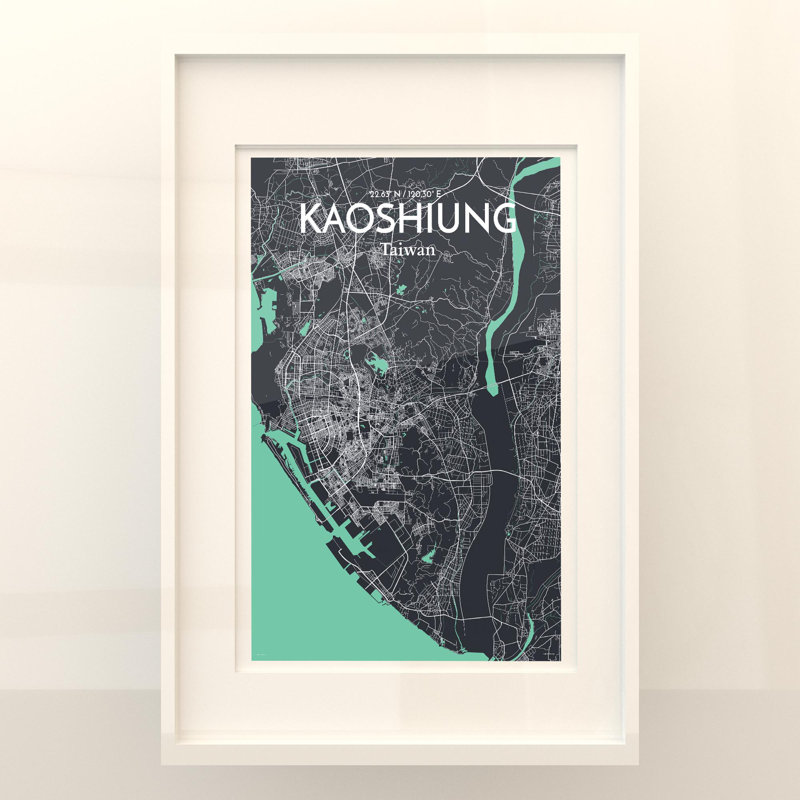 Kaoshiung City Map In Dream - No Frame Print, 36cm H x 24cm W x 0.05cm D