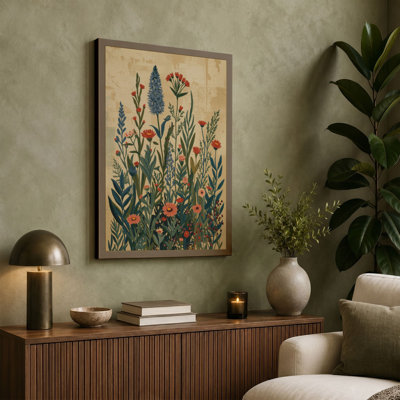 Wildflower Garden Botanical - Wrapped Canvas
