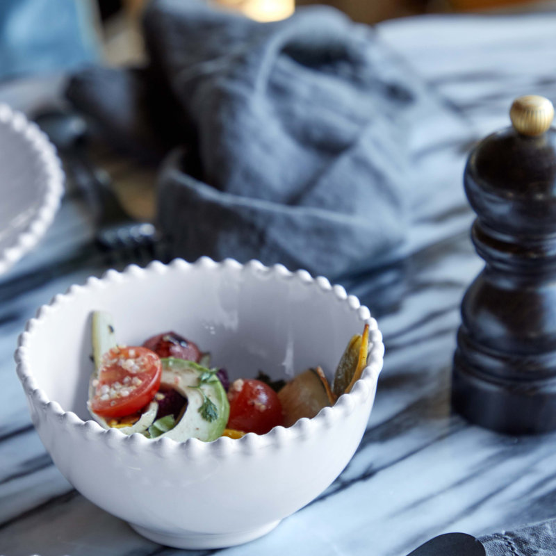 Pearl Stoneware Fruit Bowl