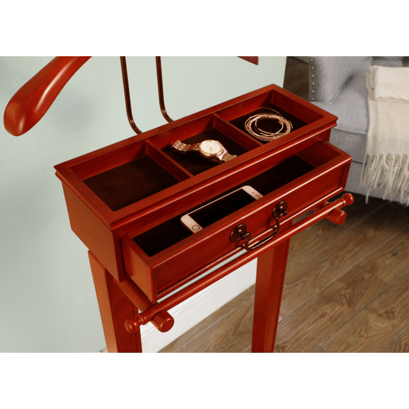 Solid Wood Freestanding Valet Stand
