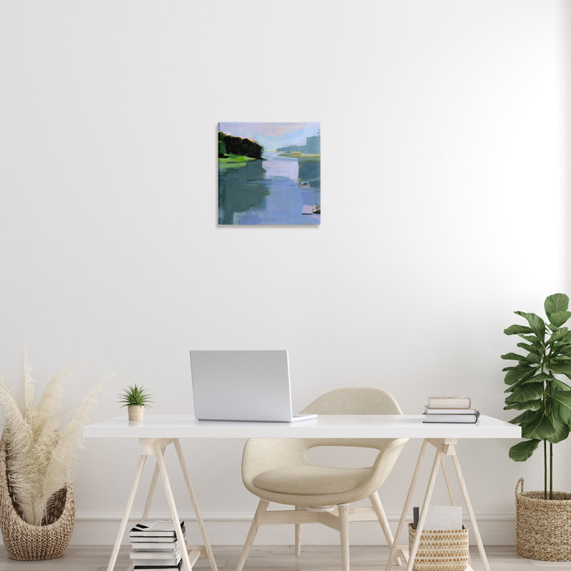 Water Reflection Abstract Canvas, design by Kathleen Robbins, 17" H x 17" W