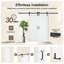 Panneau de bois manufacturé massif H 84 po x l 60 po, porte de grange coulissante apprêtée blanche avec trousse de quincaillerie d'installation (aucun assemblage requis et 2 portes)-118613738-131075077