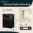 Interior 5‑Lite Frosted Glass Door, CARB P2 MDF & SGCC Tempered Glass Bypass Pocket Doors, with Strengthen Solid Frame & Privacy Silver Pocket Lock & Hardware Kit, Pre‑Finished & Waterproof, for Pantry, Bedroom & Closet, Easy DIY Stain, 36"x 80"-113481914