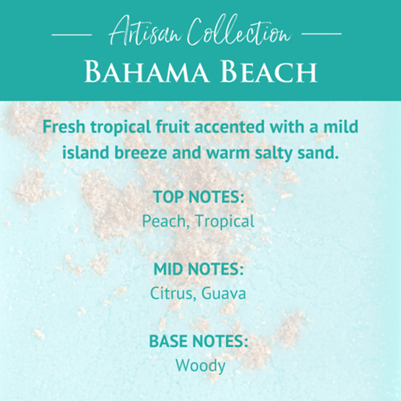 Salted Sea Glass Scented Wax Melt, Bahama Beach, Blue