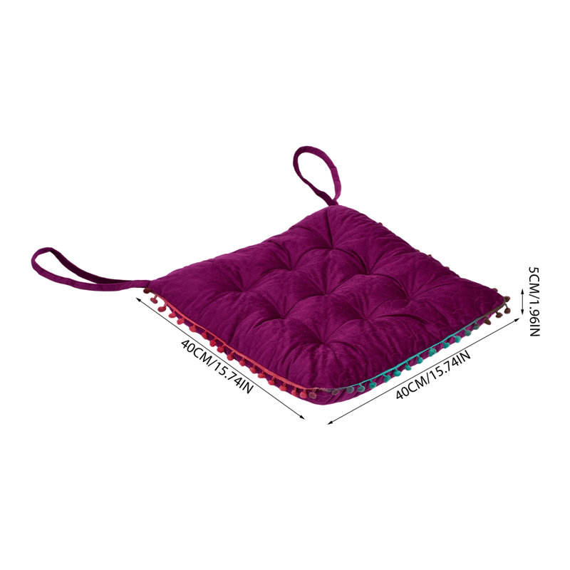 Thick Padded Chair Cushion, Magenta