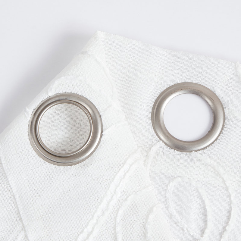 Rideau semi-transparent à œillets Carmella, Blanc, l 38 po x L 84 po