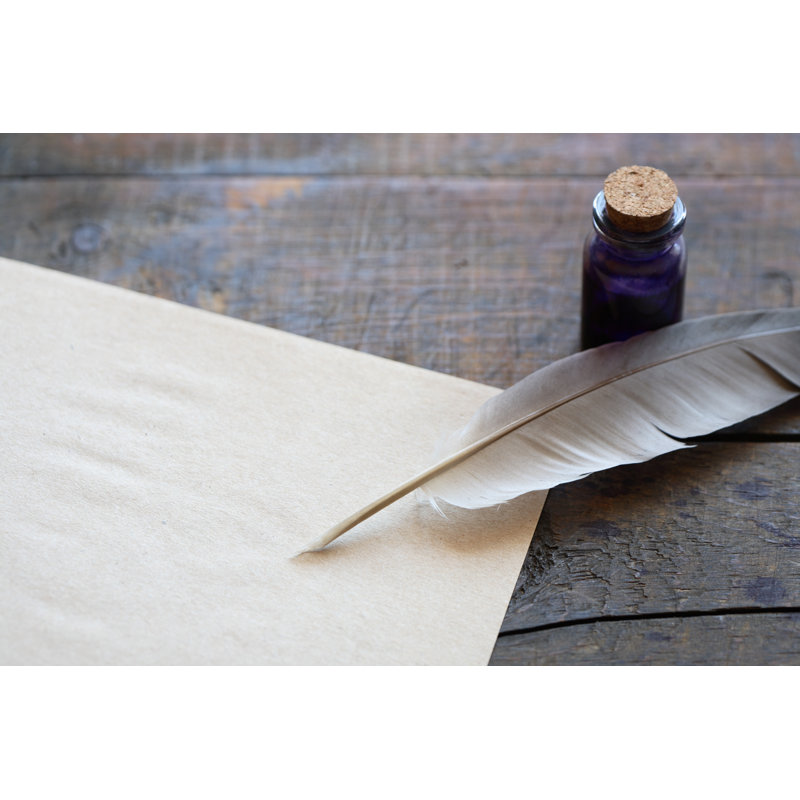 Scroll And Quill by Kvkirillov - Wrapped Canvas Print, 61cm H x 91cm W