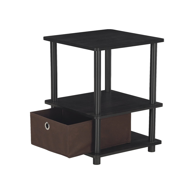 Crandell Side Table with Storage, Espresso