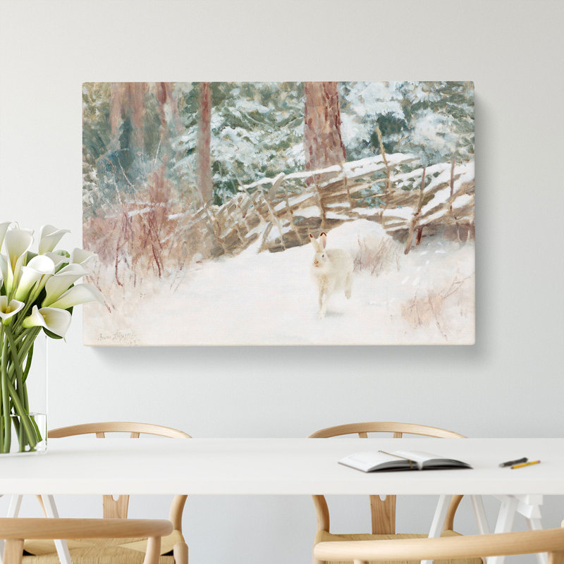 White Hare Vol.7 by Bruno Liljefors - Wrapped Canvas, 35cm H x 50cm W x 3cm D