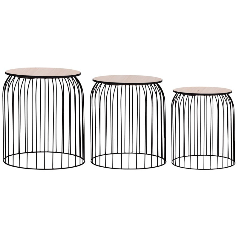 Table basse avec rangement Swinehart, Noir, Beige