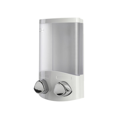 Wall Mounted Refillable Soap Dispenser 2x32ml Corner or Flat Mount