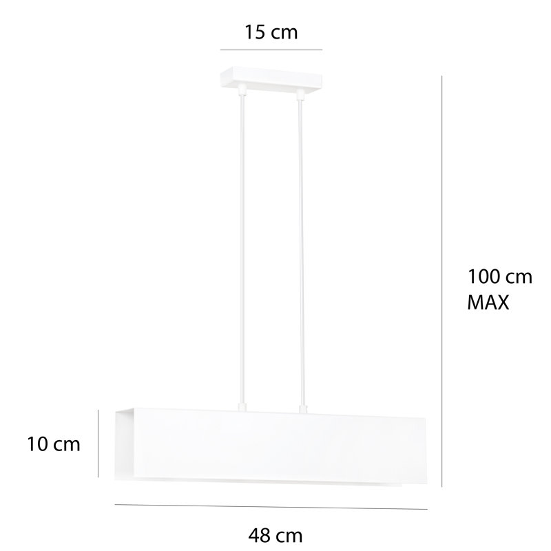 Zio 2 - Light Kitchen Island Pendant, White