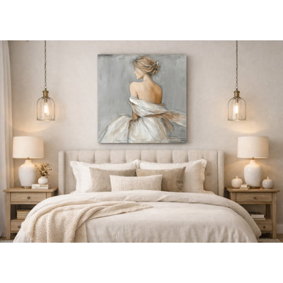 «Graceful Silence - Romantic Woman», art mural sur toile tendue