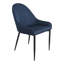 Ensemble de deux fauteuils de salle à manger rembourrés bleus et noirs