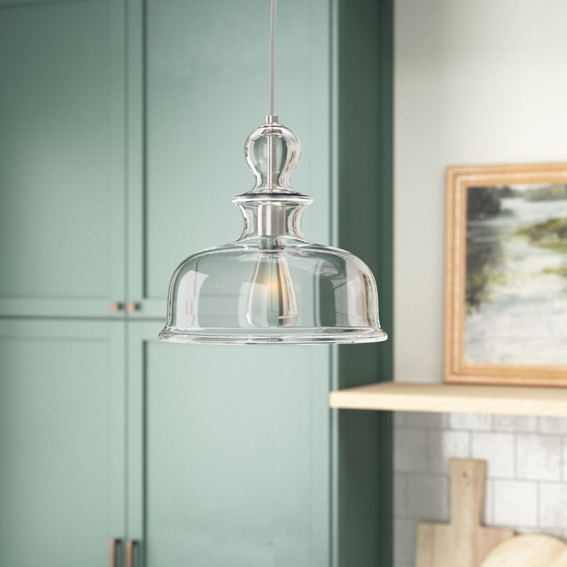 Tilden 1 - Light Single Pendant, Clear, Brushed Nickel