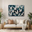 Oiseaux, art mural bleu en métal Myna-693927389