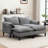 Loveseat with Storage and Footstools-807976397