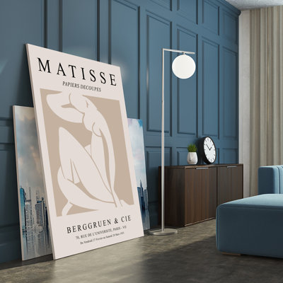 Nude Figure, Beige - Unframed Graphic Art on Canvas