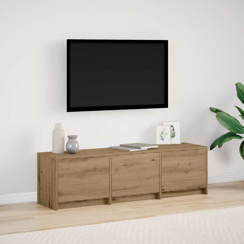 Unfinished TV Stand, 40cm H x 140cm L x 34cm W, Artisian Oak