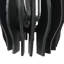 Lanterne décorative, forme sculpturale et poignée en cuir, bois noir 16 po