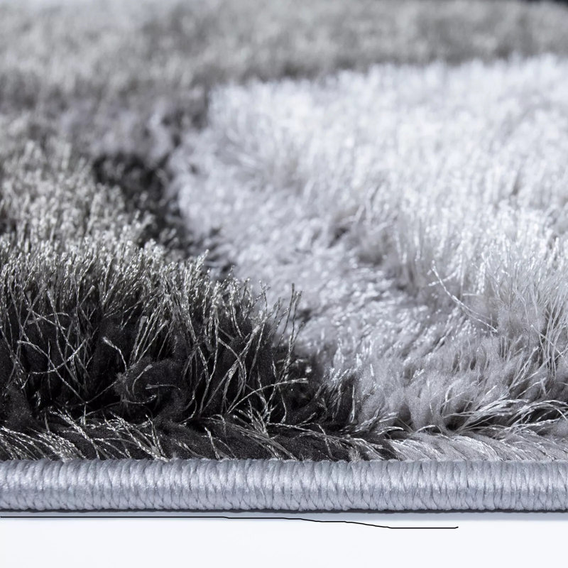 Geometric Shag Area Rug, Rectangle 160 x 230 cm