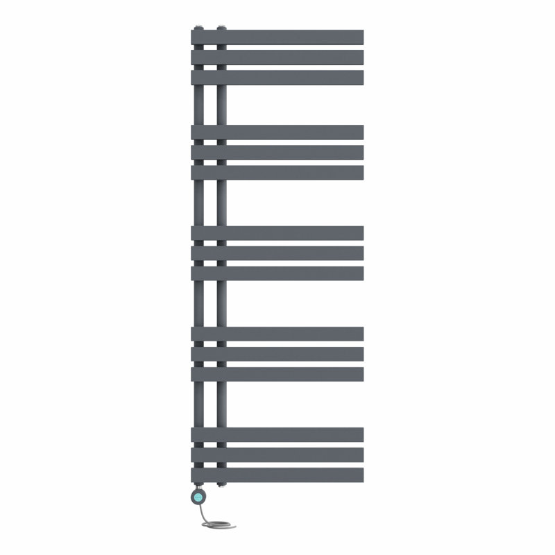 Resma Designer Towel Rail Towel Warmer, 160cm H x 60cm W x 7.35cm D, Anthracite