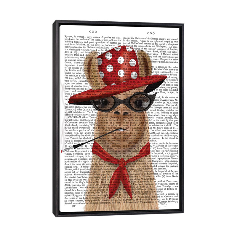 «Fabulous Llama» par Fab Funky - impression d'art graphique, Toile avec cadre noir patiné, Aucun mat