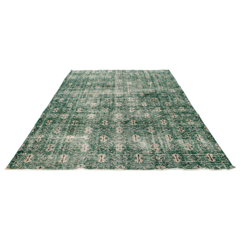 Tapis turc vert et beige 7 x 9