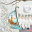 Ornement en forme de cloche de bateau paysages