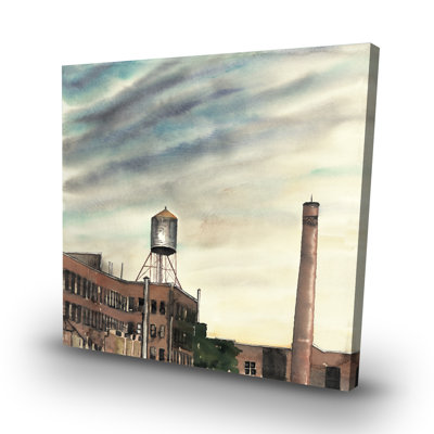 Water tower in new-york - 32"x32" art on canvas