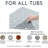 21"x21" Non-slip Silicone Shower Mat Gray