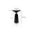 Maxxwell Black Solid Wood Pedestal End Table