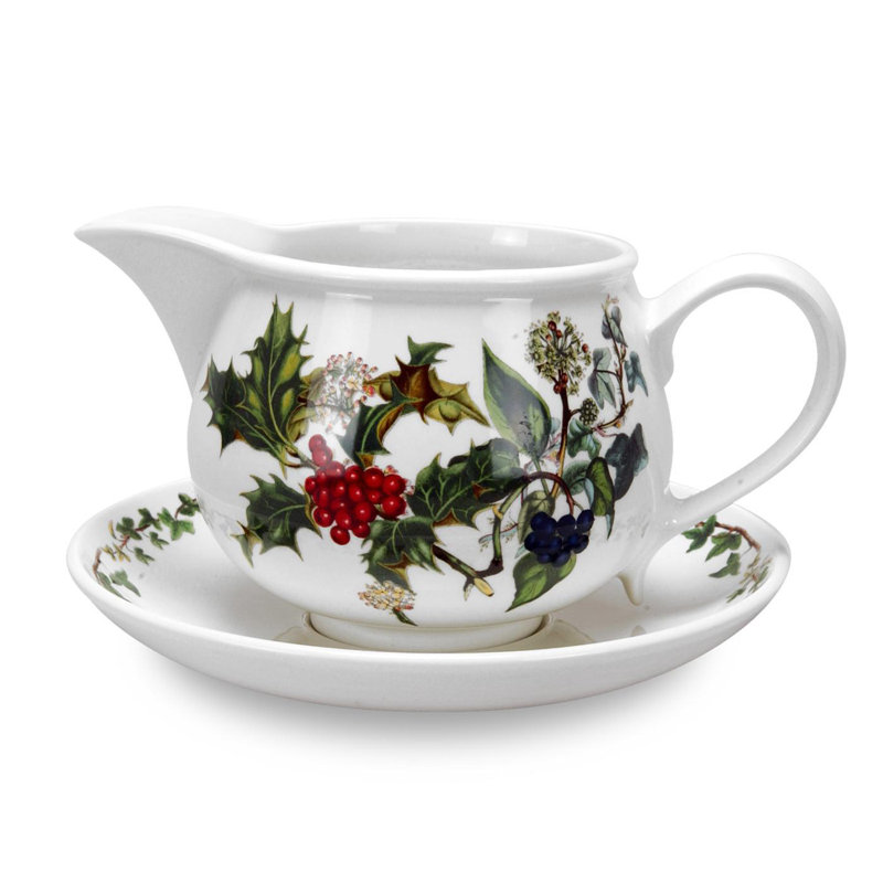 Portmeirion, The Holly & the Ivy - Gravy Boat & Stand