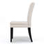 Ensemble de chaises de salle à manger Moi, 2 pièces, tissu beige capitonné Parsons, pieds noirs-121386554
