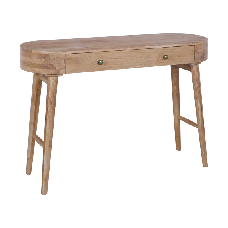 Oblong 45" Mid-Century Modern Writing Desk, Natural , Light Brown