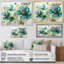 «Teal Green Organic croissance - Abstract Botanicals», art mural-789607384-743578266