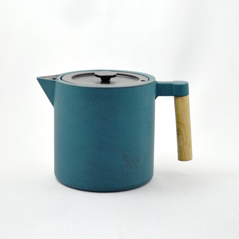Ebern Designs Bronstein 0.9ml Solid Colour Teapot, Petrol