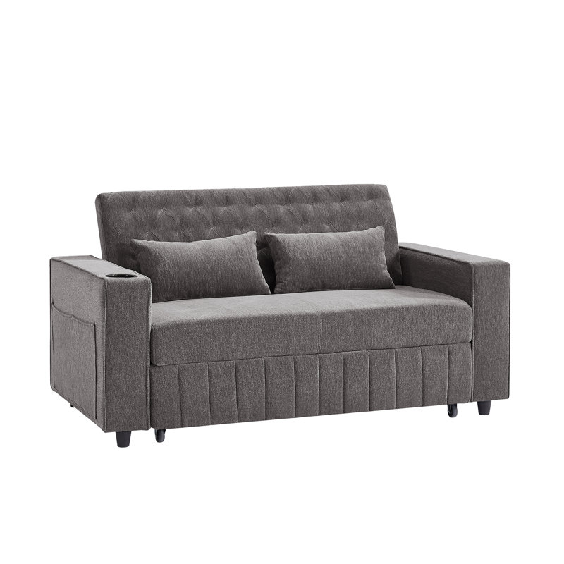 Versatile Convertible Sofa Bed with Adjustable Backrest and Multiple Functionalities for Any Living Space, Gray