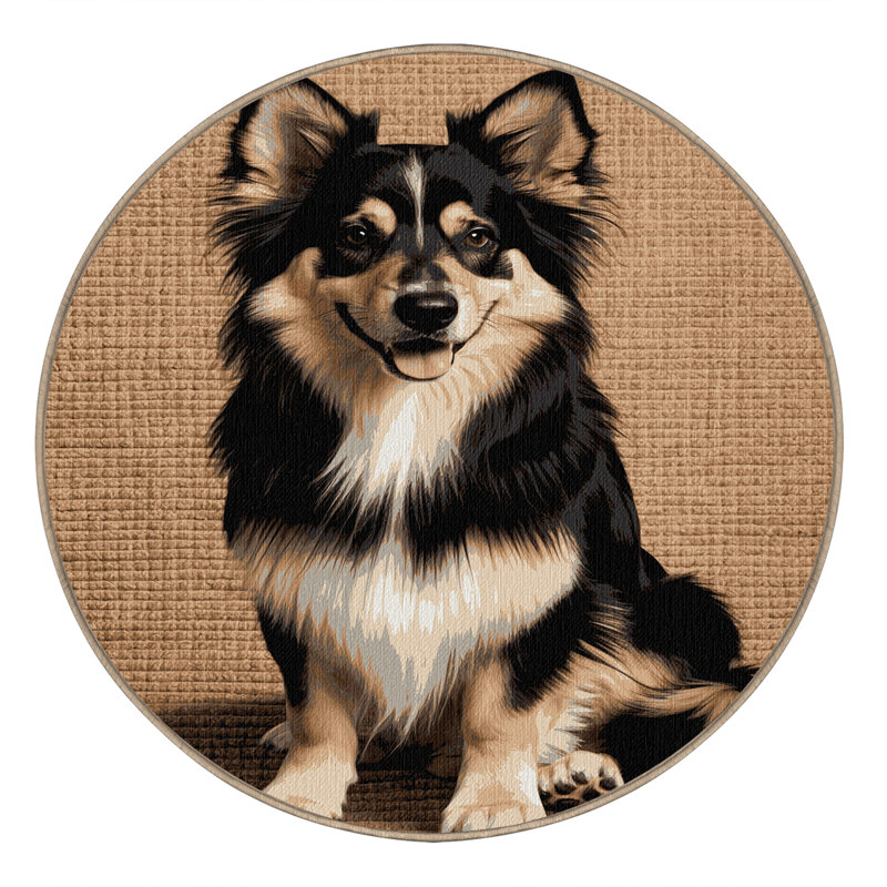  Tapis lavable pour chiens Buhund, Carré 6 pi