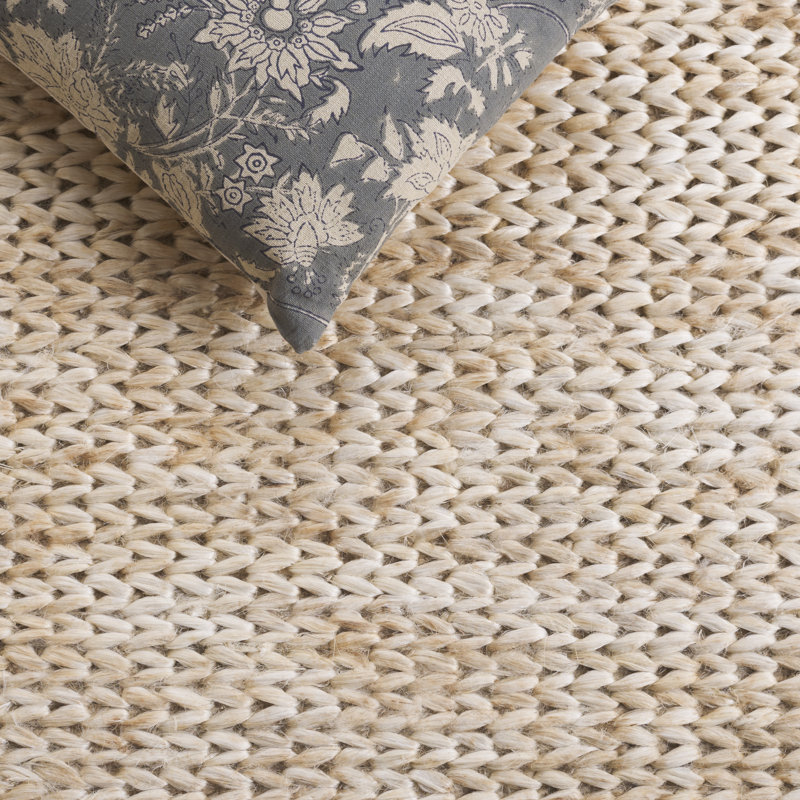 Natural Fiber Handwoven Jute Rug, Rectangle 5' x 8'